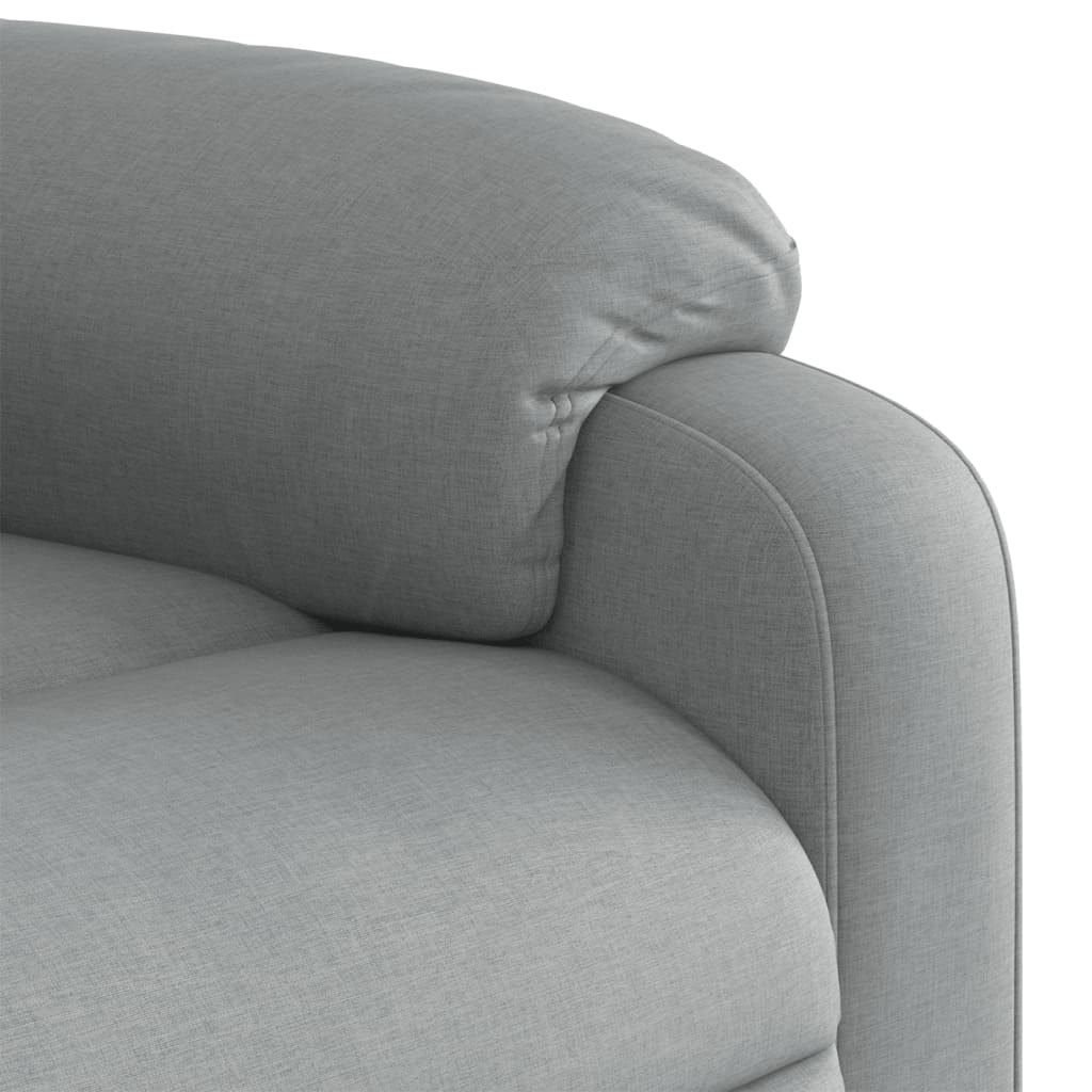 vidaXL Fauteuil relax Gris clair Tissu