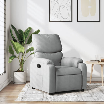 vidaXL Fauteuil relax Gris clair Tissu