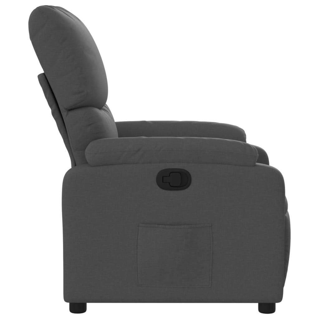 vidaXL Fauteuil de relaxation gris foncé en tissu