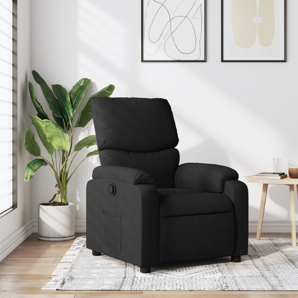 vidaXL Relaxsessel Schwarzer Stoff