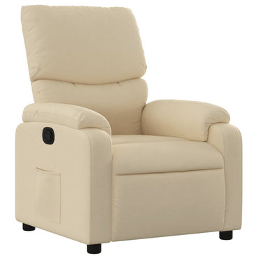 vidaXL Fauteuil relax crème tissu