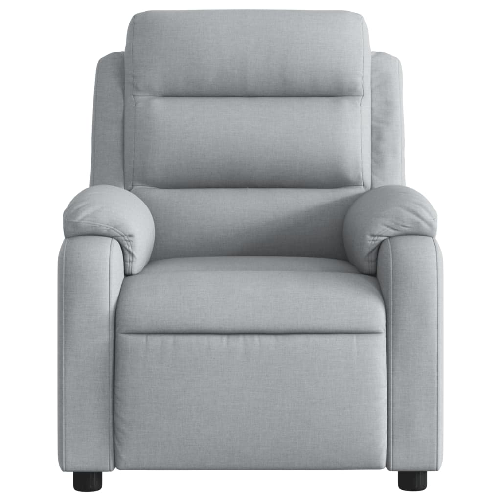 vidaXL Fauteuil relax Gris clair Tissu