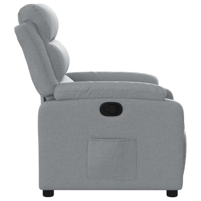vidaXL Fauteuil relax Gris clair Tissu