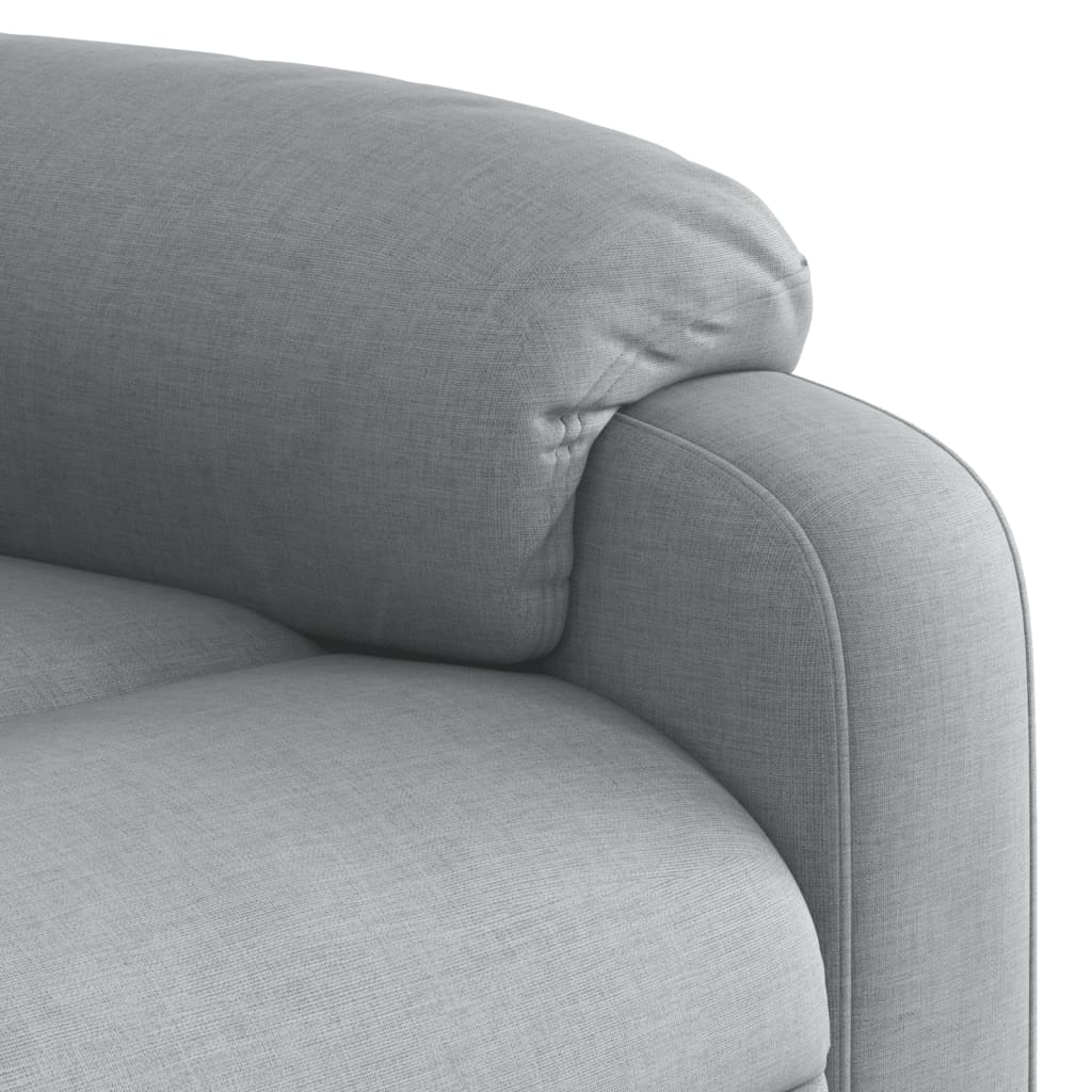 vidaXL Fauteuil relax Gris clair Tissu