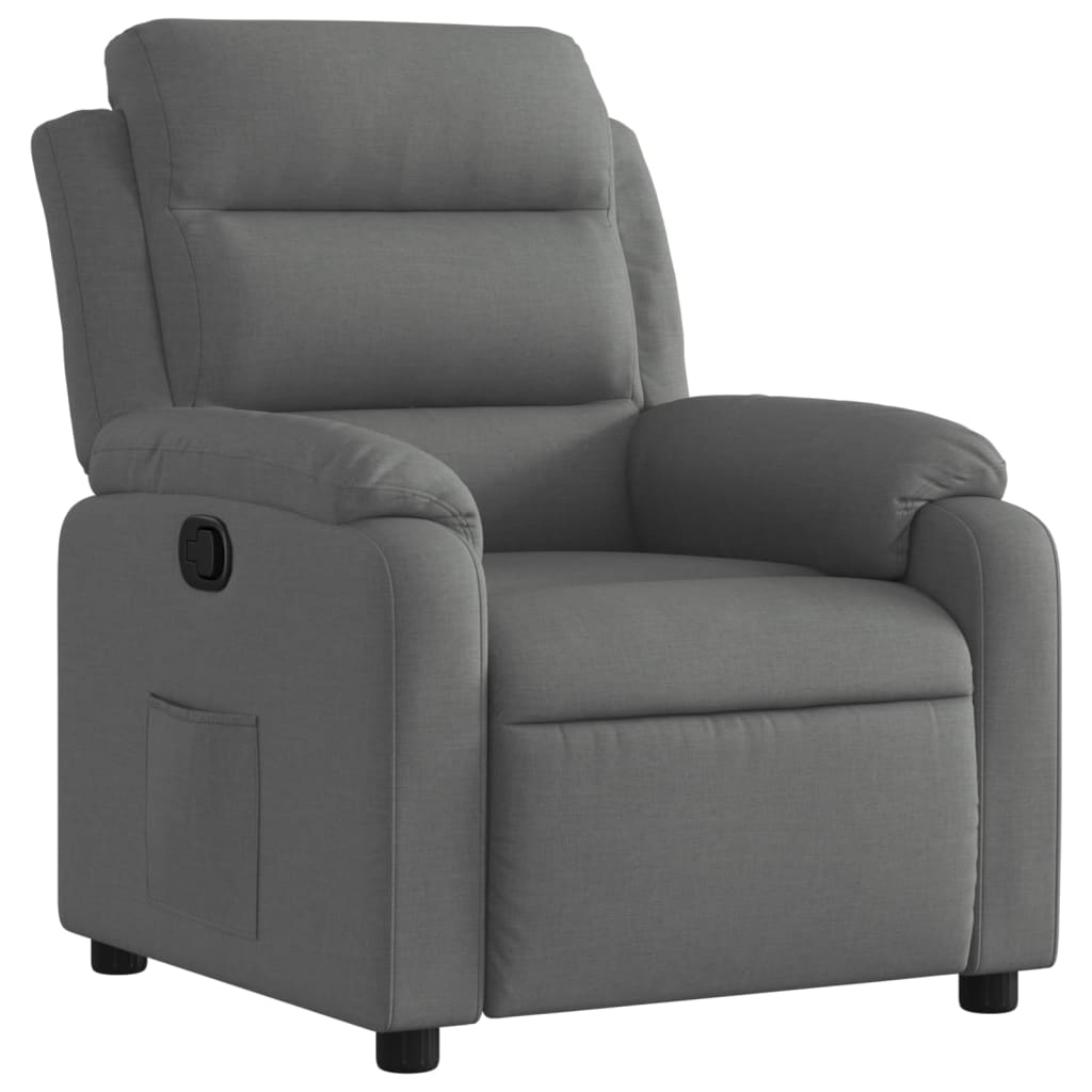vidaXL Fauteuil de relaxation gris foncé en tissu