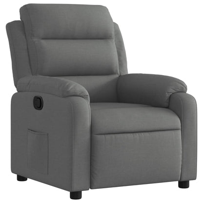 vidaXL Fauteuil de relaxation gris foncé en tissu