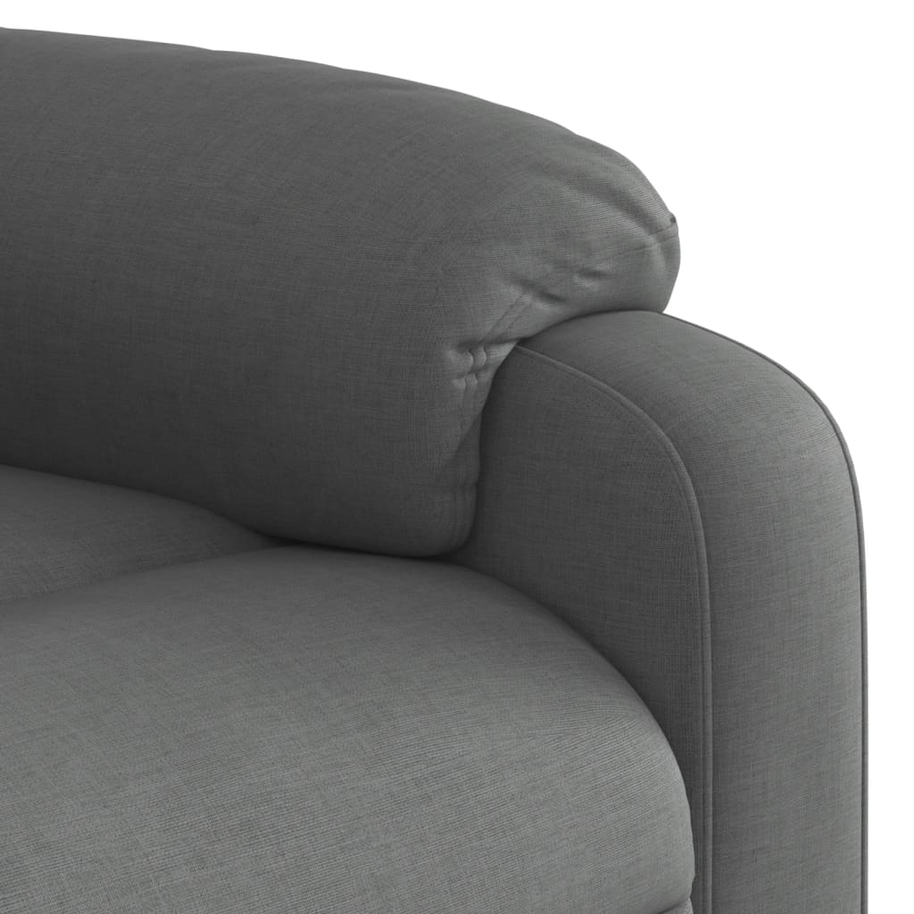vidaXL Fauteuil de relaxation gris foncé en tissu