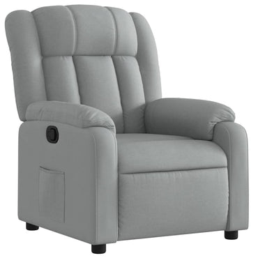 vidaXL Fauteuil relax Gris clair Tissu