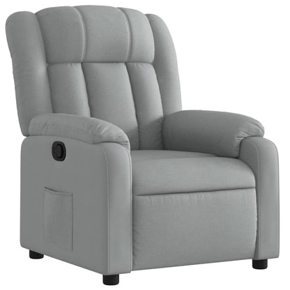 vidaXL Fauteuil relax Gris clair Tissu