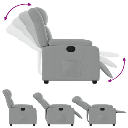 vidaXL Fauteuil relax Gris clair Tissu