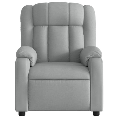 vidaXL Fauteuil relax Gris clair Tissu
