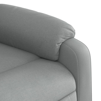vidaXL Fauteuil relax Gris clair Tissu
