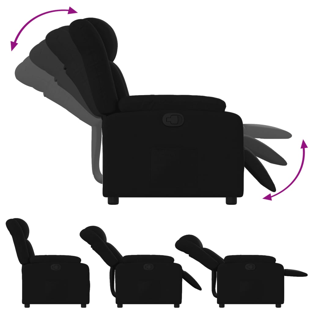 vidaXL Relaxsessel Schwarzer Stoff