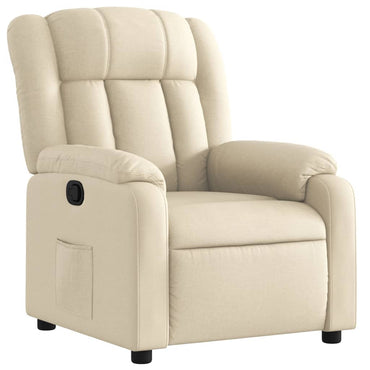 vidaXL Fauteuil relax crème tissu