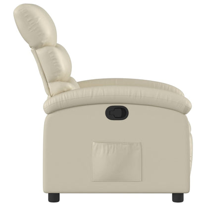 vidaXL Fauteuil relax crème similicuir