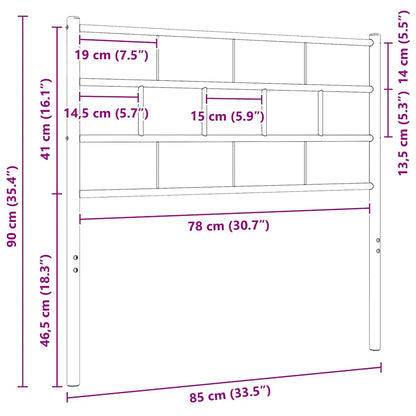 Ersatz-Kopfteil Metall Schwarz 80 cm