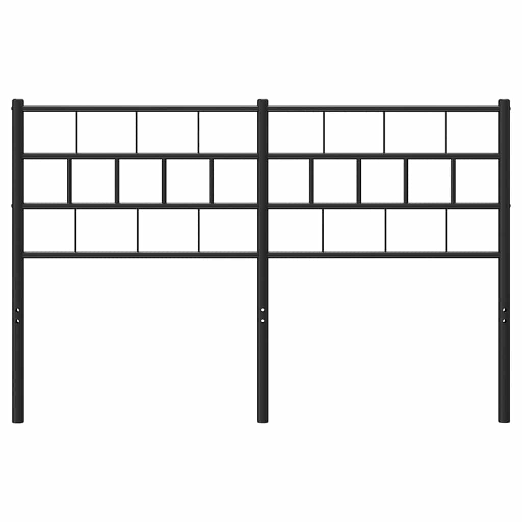 vidaXL Ersatz-Kopfteil Metall Schwarz 135 cm