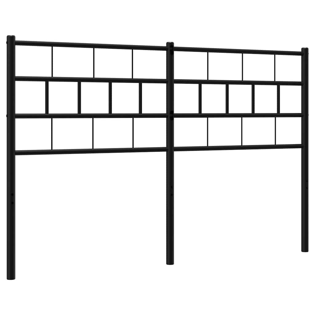 vidaXL Ersatz-Kopfteil Metall Schwarz 135 cm