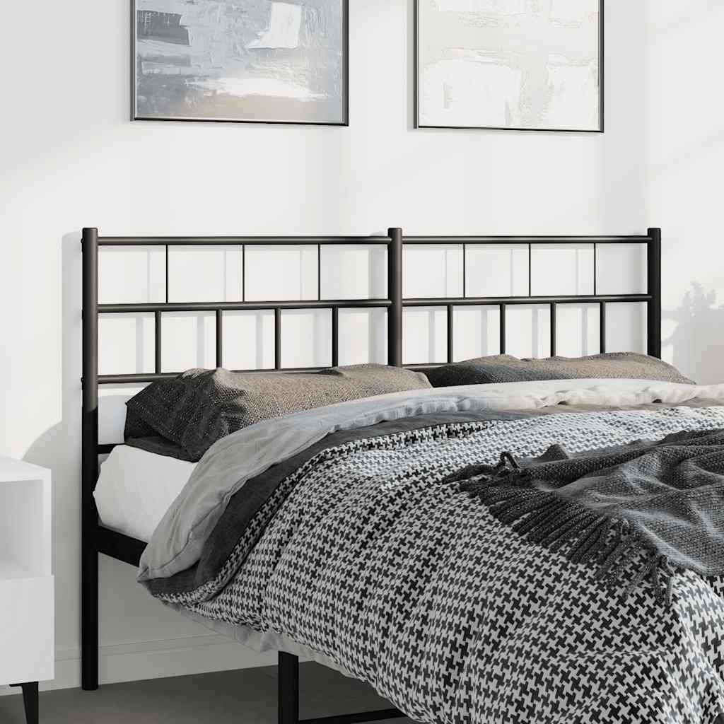 vidaXL Ersatz-Kopfteil Metall Schwarz 135 cm