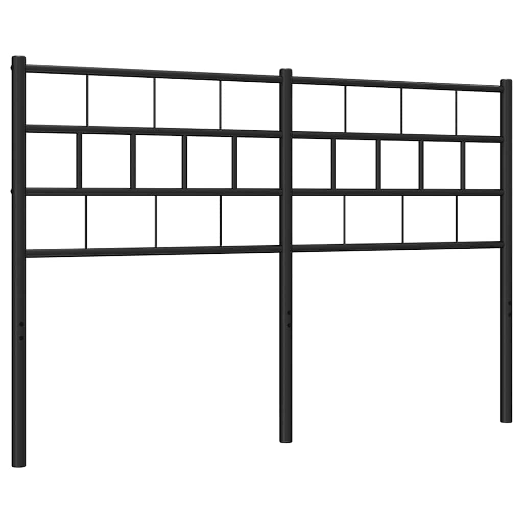 vidaXL Ersatz-Kopfteil Metall Schwarz 140 cm