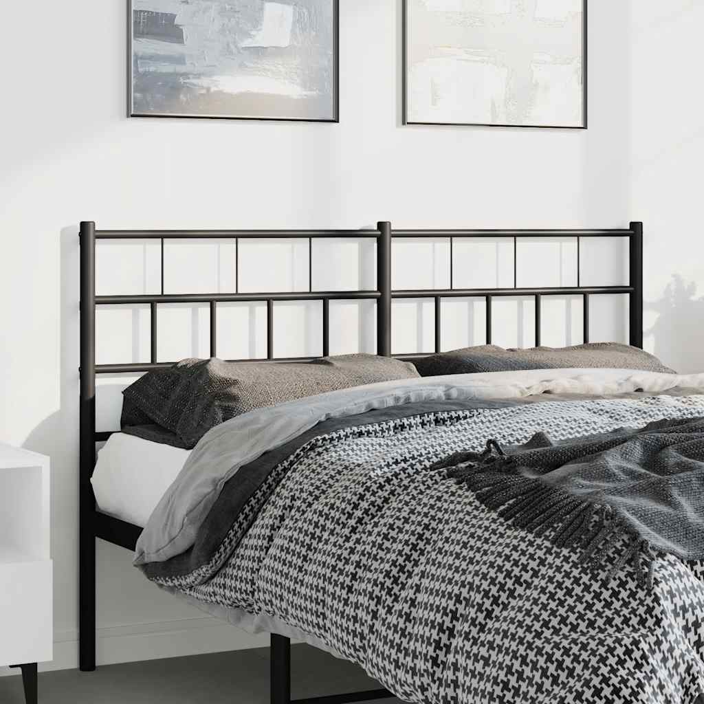 vidaXL Ersatz-Kopfteil Metall Schwarz 150 cm