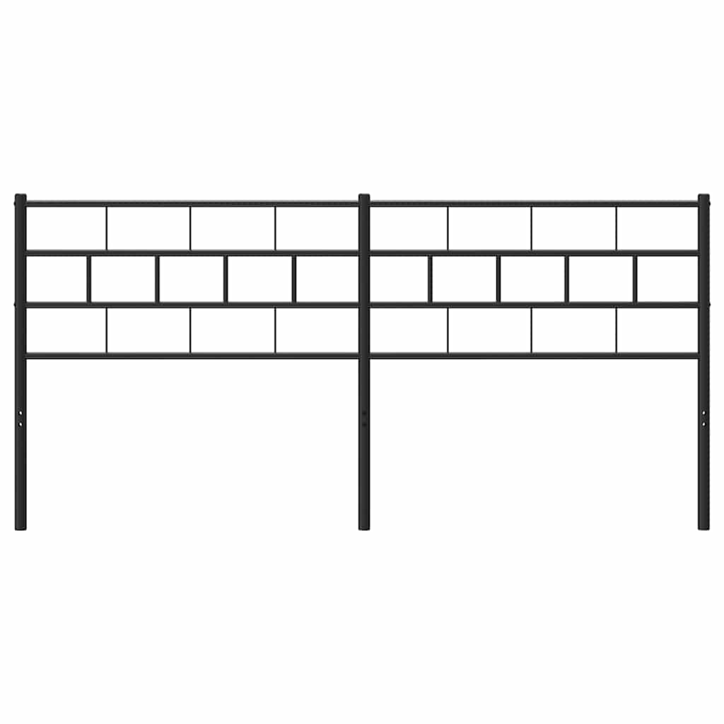 vidaXL Ersatz-Kopfteil Metall Schwarz 180 cm