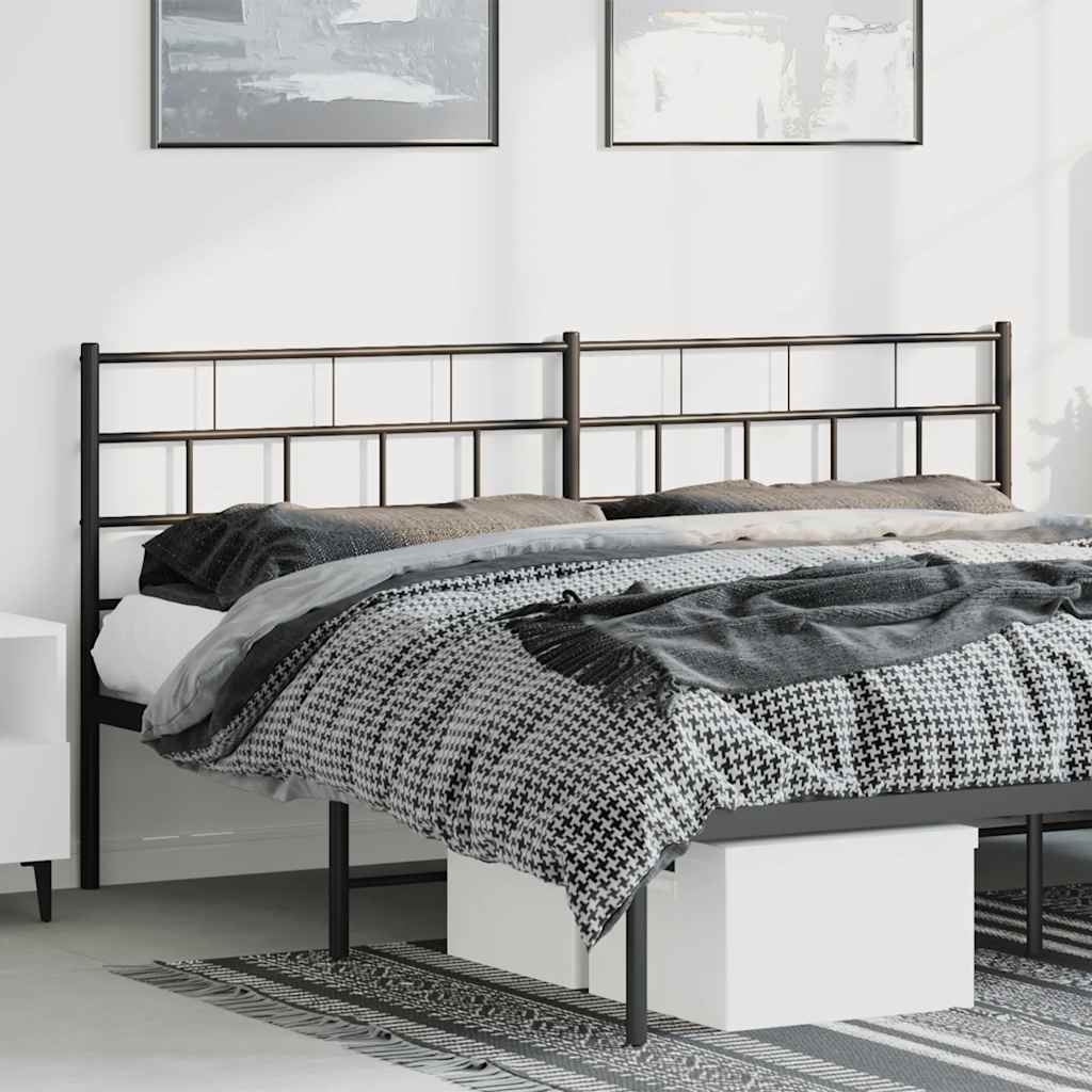 vidaXL Ersatz-Kopfteil Metall Schwarz 180 cm