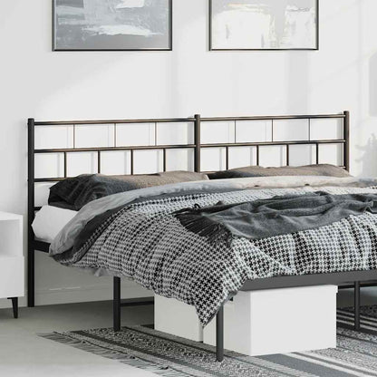 vidaXL Ersatz-Kopfteil Metall Schwarz 180 cm
