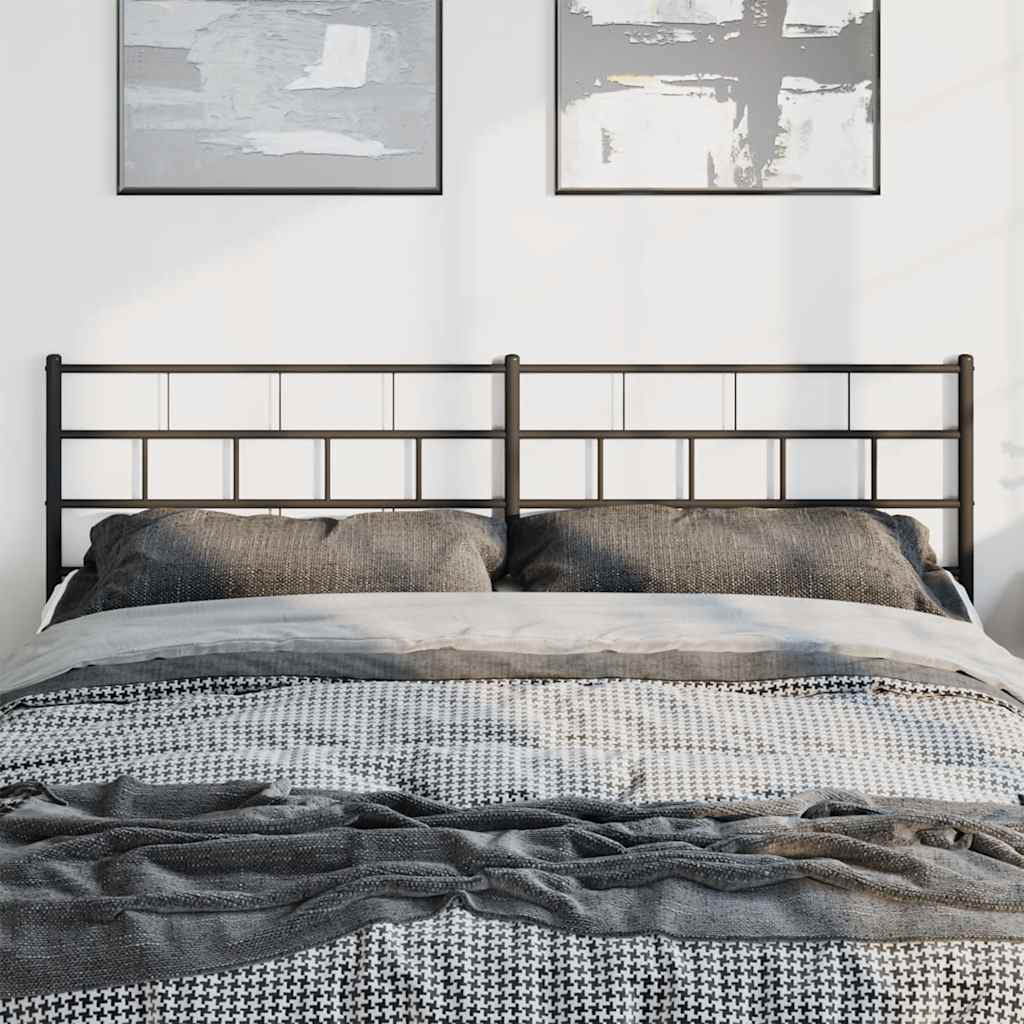 vidaXL Ersatz-Kopfteil Metall Schwarz 193 cm