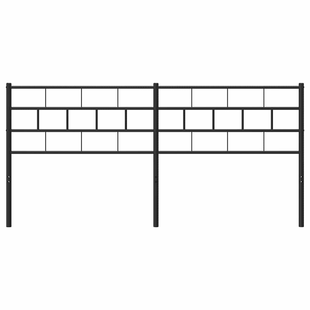 vidaXL Ersatz-Kopfteil Metall Schwarz 193 cm