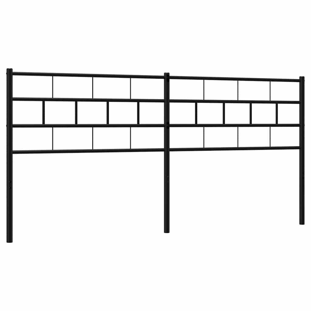 vidaXL Ersatz-Kopfteil Metall Schwarz 193 cm