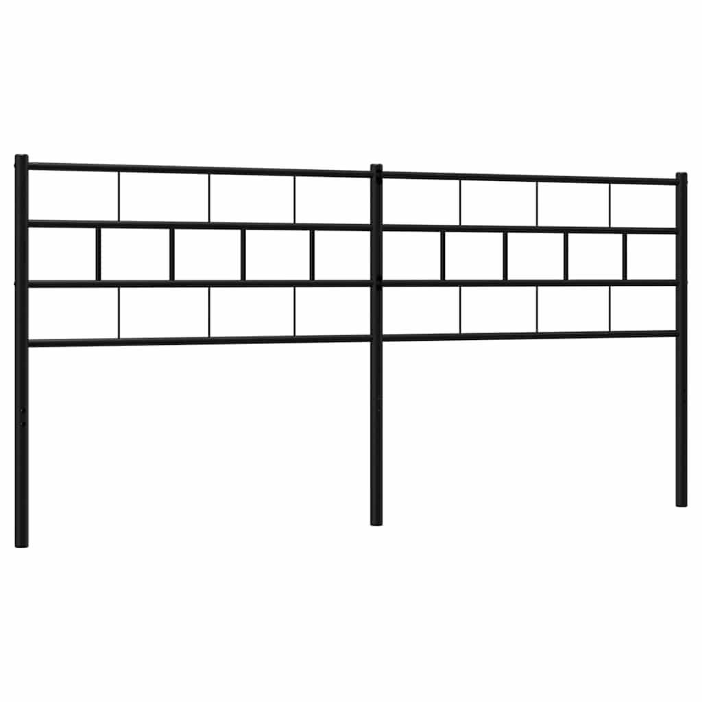 vidaXL Ersatz-Kopfteil Metall Schwarz 200 cm