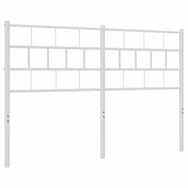 vidaXL Ersatz-Kopfteil Metall Weiß 120 cm