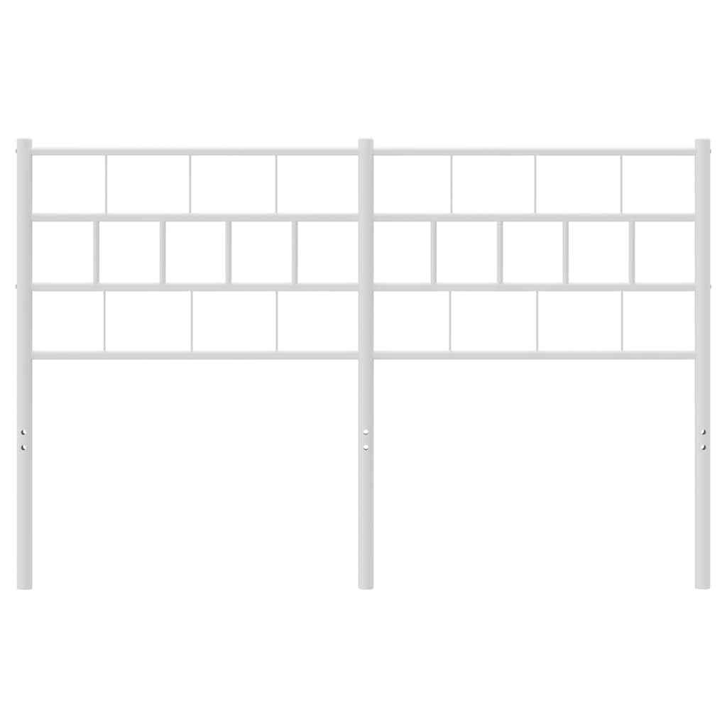 vidaXL Ersatz-Kopfteil Metall Weiß 135 cm