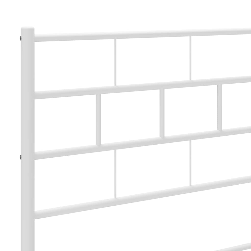 vidaXL Ersatz-Kopfteil Metall Weiß 135 cm