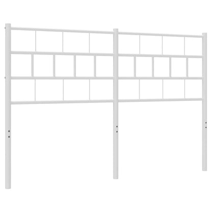 vidaXL Ersatz-Kopfteil Metall Weiß 150 cm