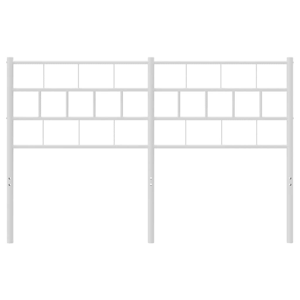 vidaXL Ersatz-Kopfteil Metall Weiß 150 cm