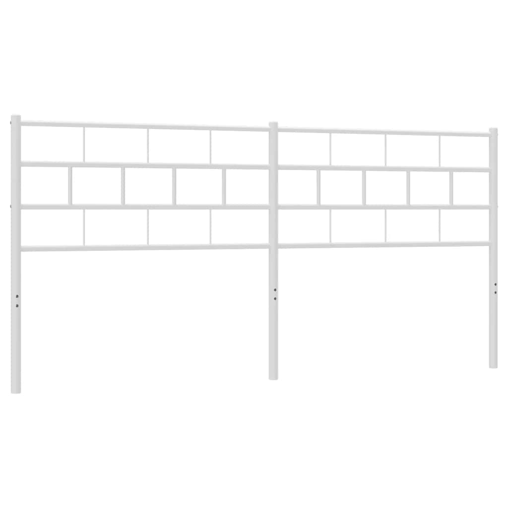 vidaXL Ersatz-Kopfteil Metall Weiß 160 cm