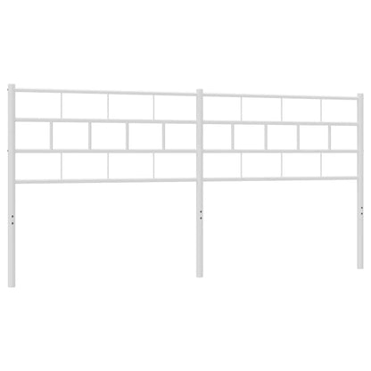 vidaXL Ersatz-Kopfteil Metall Weiß 160 cm