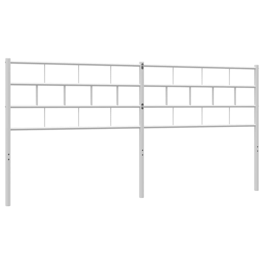 vidaXL Ersatz-Kopfteil Metall Weiß 160 cm