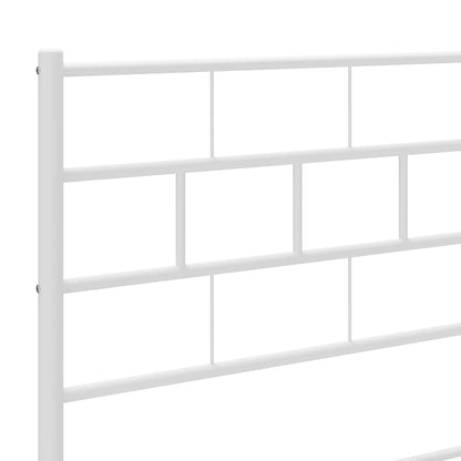 vidaXL Ersatz-Kopfteil Metall Weiß 160 cm