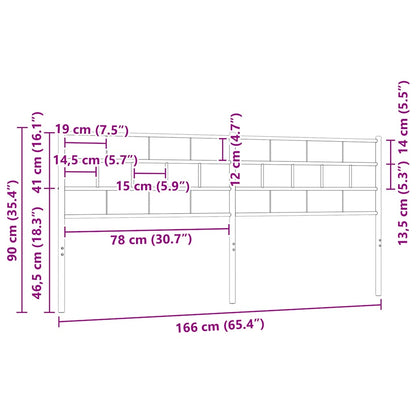 vidaXL Ersatz-Kopfteil Metall Weiß 160 cm