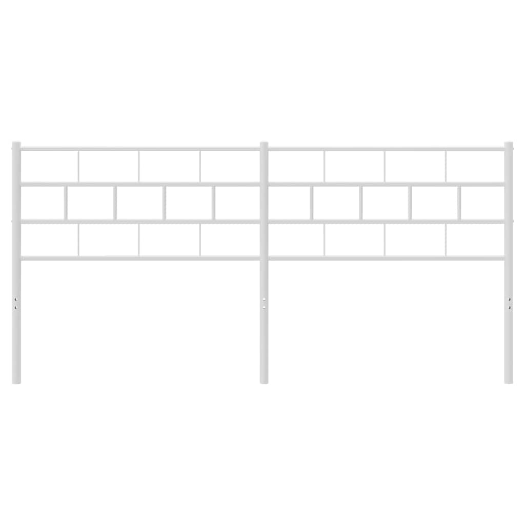 vidaXL Ersatz-Kopfteil Metall Weiß 180 cm