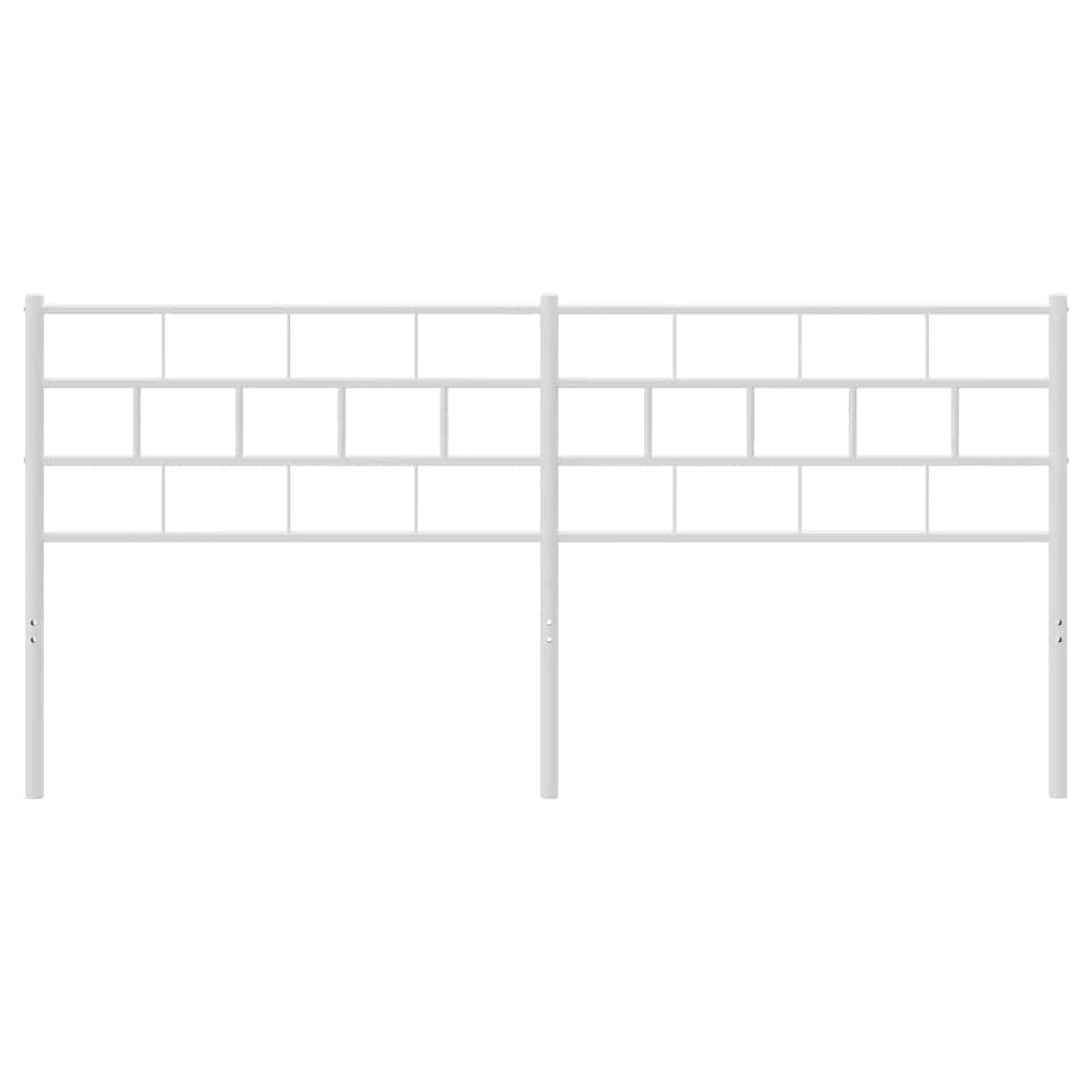 vidaXL Ersatz-Kopfteil Metall Weiß 193 cm