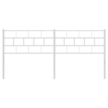vidaXL Ersatz-Kopfteil Metall Weiß 193 cm