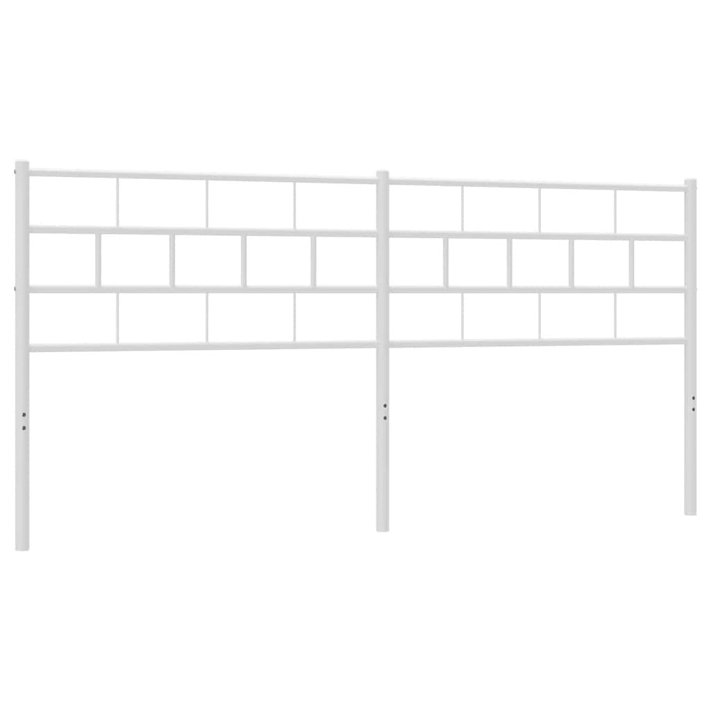 vidaXL Ersatz-Kopfteil Metall Weiß 200 cm