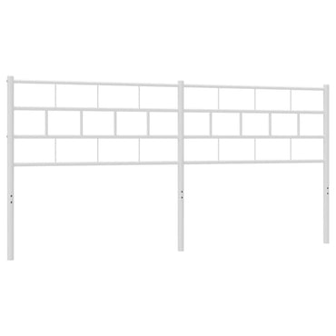 vidaXL Ersatz-Kopfteil Metall Weiß 200 cm