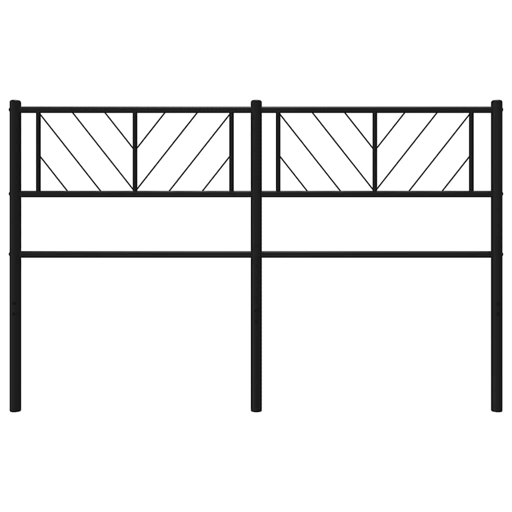 vidaXL Ersatz-Kopfteil Metall Schwarz 135 cm
