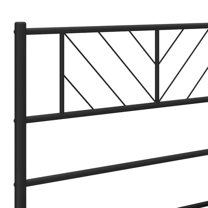 vidaXL Ersatz-Kopfteil Metall Schwarz 135 cm