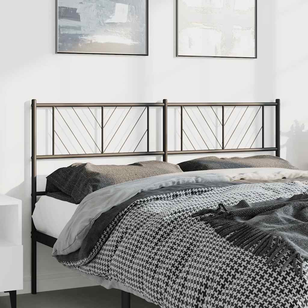vidaXL Ersatz-Kopfteil Metall Schwarz 150 cm